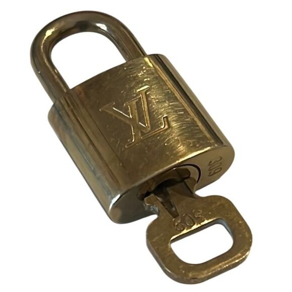 Louis Vuitton Brass Padlock Lock and Key #309 - Picture 1 of 5